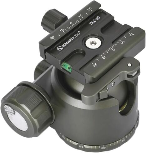 Sunwayfoto XB-52DLG 44mm الانظار عالية قفل القوة كرة ثلاثية الرأس ث Arca متوافق الثنائي رافعة QR المشبك in Kuwait