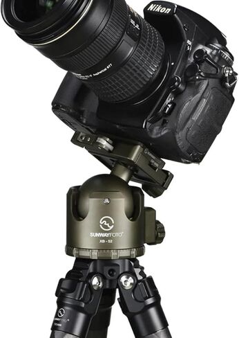 Sunwayfoto XB-52DLG 44mm الانظار عالية قفل القوة كرة ثلاثية الرأس ث Arca متوافق الثنائي رافعة QR المشبك in Kuwait