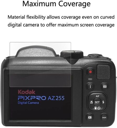 واقي شاشة Kodak PIXPRO AZ255 - [3 عبوات] طبقة TPU ناعمة وشفافة عالية الدقة [مضادة لبصمات الأصابع] [مضادة للخدش] [خالية من الفقاعات] متوافقة مع كاميرا Kodak PIXPRO AZ255 الرقمية in Kuwait