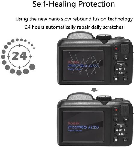 واقي شاشة Kodak PIXPRO AZ255 - [3 عبوات] طبقة TPU ناعمة وشفافة عالية الدقة [مضادة لبصمات الأصابع] [مضادة للخدش] [خالية من الفقاعات] متوافقة مع كاميرا Kodak PIXPRO AZ255 الرقمية in Kuwait