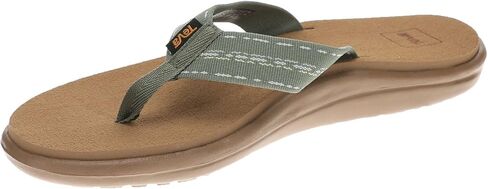 حذاء Voya Flip Flop النسائي من Teva، Road Race Deep Lichen، 8 in Kuwait