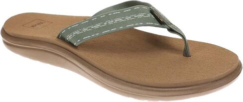 حذاء Voya Flip Flop النسائي من Teva، Road Race Deep Lichen، 7 in Kuwait