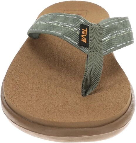 حذاء Voya Flip Flop النسائي من Teva، Road Race Deep Lichen، 7 in Kuwait