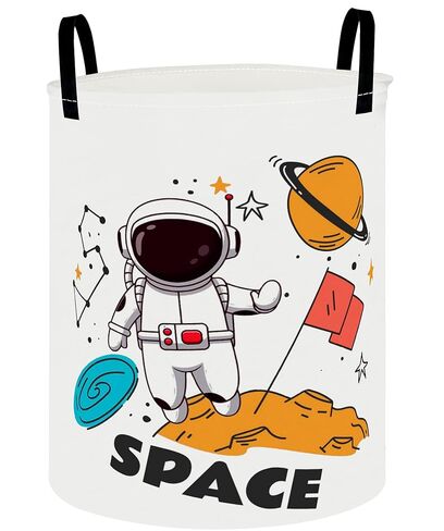 Collapsible Round Storage Basket, Soft-Sided Organizer with Waterproof Coating, Foldable Bin for Clothes,Laundry Basket, Nursery Hamper, Gift Baskets(Purple Bowknot) in Saudi Arabia
