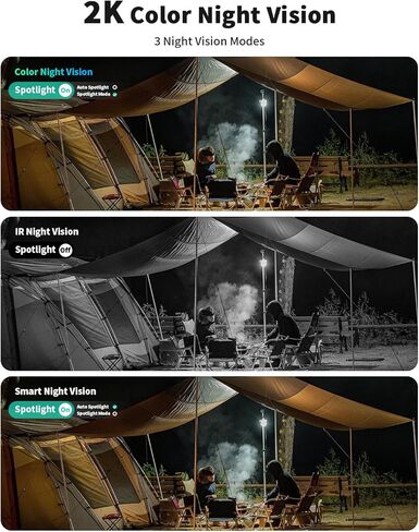 LIWAN Cellular Security Camera, No WiFi Security Camera, 4G LTE Solar Cameras Wireless Outdoor with SIM Card, 2K HD Color Night Vision, 360° Live View Off Grid Cam for Farm, Cabin, Construction Site in Kuwait