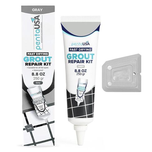 PentaUSA Grout - Grey Grout Repair Tube 8.8 oz, Renews Tile Grout, Fast Drying and Odorless Formula 250gr in Saudi Arabia