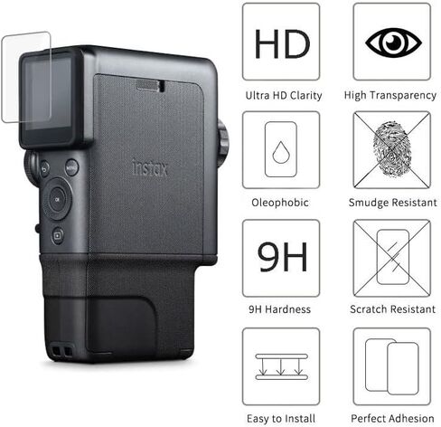 for Fujifilm Instax Mini Evo Cinema Screen Protector - [3 Pack] HD Tempered Glass Film [Anti-Fingerprint] [Anti-Scratch] [Bubble Free], Compatible for FUJIFILM instax mini Evo Cinema Camera in Kuwait