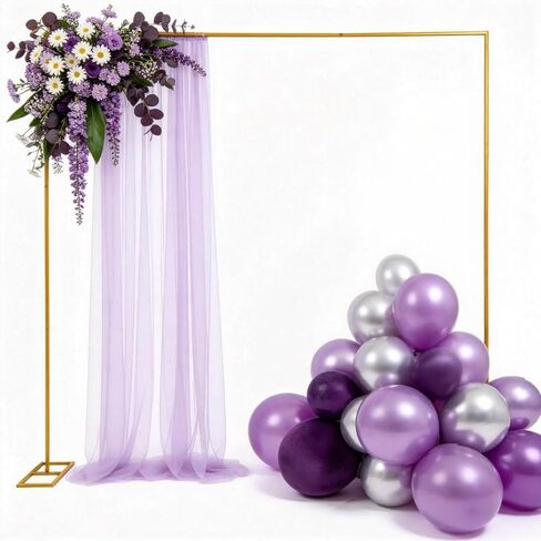 10x10 FT Backdrop Stand Heavy Duty, Wedding Arch Stand with Base, Metal Backdrop Stand, Gold Arch Frame, Party Arch for Garden,Birthday, Photo Booth, Ceremony, 22 Lbs Load Capacity in Kuwait