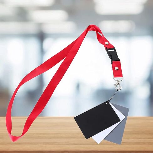 3 in 1 Photography Balance Card Set, 18% Gray White Black Exposure Cards with Lanyard, Color Calibration for Digital DSLR Camera and Video in Kuwait