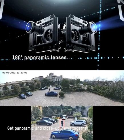 DS-2SE4C425MWG-E/26 Tandem-Vu 4MP Speed Dome PTZ POE IP Camera+6MP Panoramic PoE IP Camera, DarkFighter & Color-Vu, 25X Optical Zoom, 330ft IR Distance, VCA, Human/Vehicle Detection, IP67,H.265+ in Kuwait
