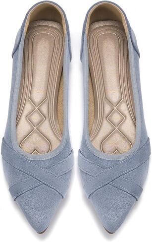 Alicegana Flats for Women Ballet Shoes: Dressy Pointed Toe Comfortable Suede Slip On Casual Shoes for Business Work Wedding 2026 in Saudi Arabia