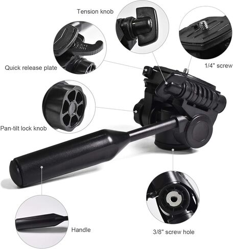 360 Swivel 90 Tilt Tripod with 3 8 Inch Thread 1 4 Screw Lightweight Mount for Camera Monopod 5kg Load in Kuwait