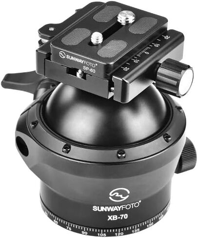 SUNWAYFOTO XB-70DL 70mm Tripod Ball Head w Arca Compatible Duo Lever Screw Clamp Low Profile in Kuwait