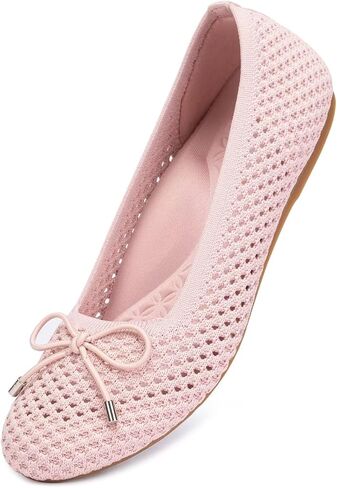 Frank Mully Women's Mesh Flats Round Toe Foldable Dressy Shoes with Bow-Knot Cute Ballet Knit Flats Casual Business Office in Kuwait