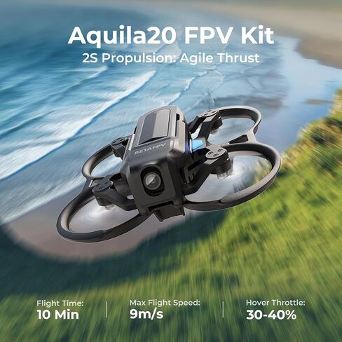 BETAFPV Aquila20 FPV Kit Aquila20 Whoop Drone LiteRadio 4 SE جهاز إرسال راديو VR04 FPV Goggles مدعوم بـ 3 أوضاع نظام الطاقة 2S FPV Drone متقدم RTF داخلي وخارجي in Kuwait