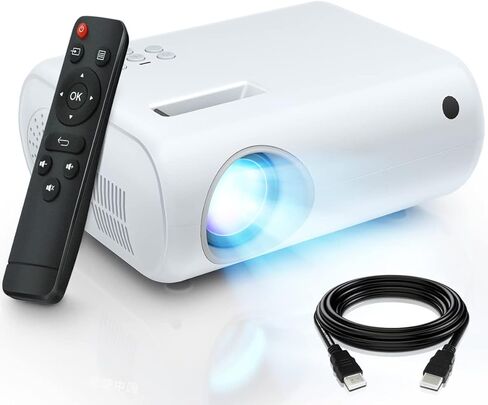[Built-in Apps] CLOKOWE Mini Projector with WiFi and Bluetooth, 2026 Upgraded 1080P Smart Portable Projector with 180° Rotation, Auto Keystone, Compatible with iPhone/Android/Laptop/TV Stick/HDMI/USB in Kuwait