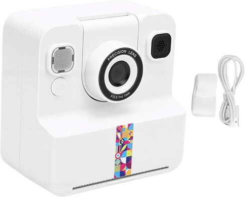 Instant Print Camera, Kids Color Printing Camera with 2.4 Inch Screen 16X Zoom 1080P HD Video MP3 Player in Kuwait