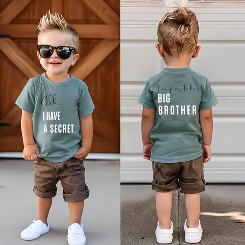 IZYJOY Big Brother Shirt Toddler Baby Boy Promoted to Big Bro Tshirt Kids I'm Going to Be A Big Brother Short Sleeve Tee Tops in Saudi Arabia