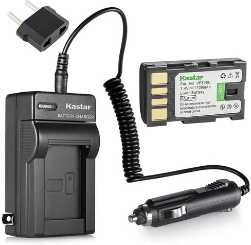 استبدال البطارية والشاحن Kastar لكاميرات الفيديو JVC Everio GZ-MS120 GZ-MS120AU GZ-MS120BU GZ-MS120RU GZ-MS130 GZ-MS100 GZ-MS90 GZ-HD300 GZ-HD320 GZ-HM1 GZ-HM200 GZ-HM400 GZ-MG630 GZ-MG730 in Kuwait