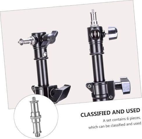 3pcs Threaded Screw Adapter Set for Tripod and Light Stand Iron Construction Easy to Install for Vlogging Interviews and Photography in Kuwait