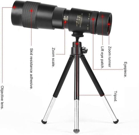 Monocular Telescope Zoom 10-300 x 40 mm, Waterproof Compact High Power Portable HD Telescope for Adult Bird Watching Outdoor Travel Seeing in Kuwait