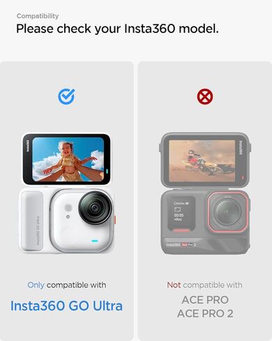 Spigen Tempered Glass Screen Protector [GlasTR Slim] designed for Insta360 Go Ultra - 2 Pack in Kuwait