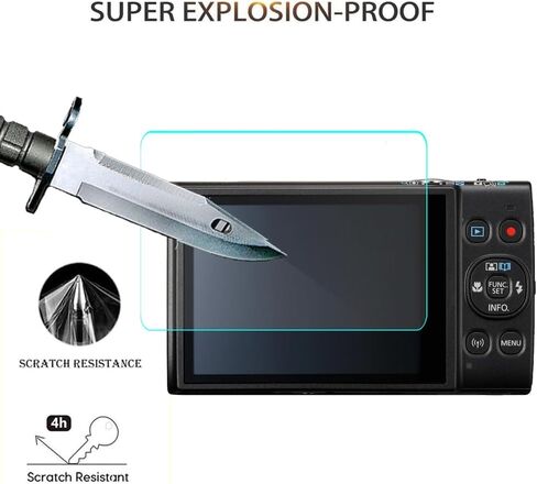 3 عبوات لواقي شاشة Canon PowerShot ELPH 360 HS، واقي شاشة زجاجي مقوى عالي الدقة مضاد لبصمات الأصابع ومضاد للخدش متوافق مع كاميرا Canon PowerShot ELPH 360 HS A الرقمية in Kuwait