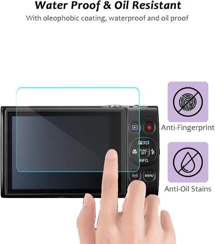 3 Pack for Canon PowerShot ELPH 360 HS A Screen Protector | HD Clear Anti-Fingerprint Anti-Scratch Tempered Glass Screen Protector for Canon PowerShot ELPH 360 HS A Digital Camera in Kuwait