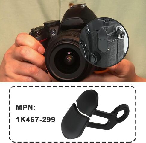 غطاء مطاطي 10-Pin غطاء طرفي 1K467-299 متوافق مع Nikon D300 D300S لجهاز التحكم عن بعد الفلاش وإصلاح الكاميرا in Kuwait