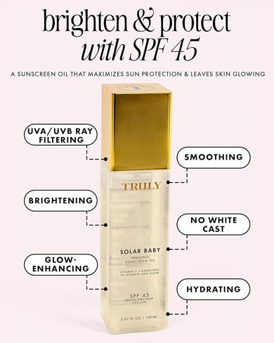 زيت واقي الشمس غير المرئي سولار بيبي SPF 45 | زيت واقي من الشمس خفيف الوزن وغير مرئي مع فيتامين C والباكوشيول in Kuwait