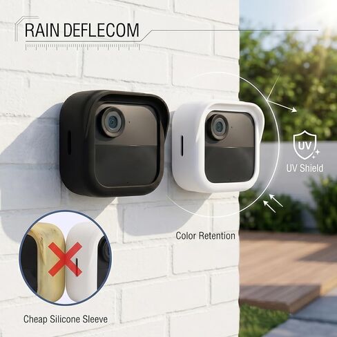Silicone Cover for All-New Blink Outdoor 4 (4th Gen) - Weatherproof Protective Skin Cover with Hat Brim for All-New Blink Outdoor 4 Smart Security Camera (White) in Kuwait