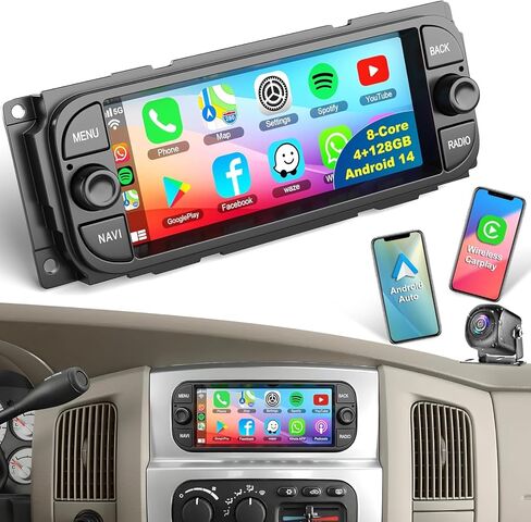 راديو سيارة 8-core 4+128G Android 14 لسيارة Ford F150 2009-2014، شاشة لمس IPS 9 بوصة، ستيريو راديو Android لـ F150 مع بلوتوث/WiFi/GPS/FM/SWC/كاميرا احتياطية in Kuwait
