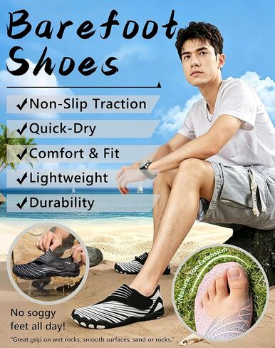 Water Shoes for Women Men – Wide Toe Box Walking Hiking Water Shoes Lightweight Breathable Quick-Dry Non-Slip Easy Slip-On in Saudi Arabia