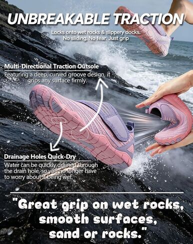Water Shoes for Women Men – Wide Toe Box Walking Hiking Water Shoes Lightweight Breathable Quick-Dry Non-Slip Easy Slip-On in Saudi Arabia