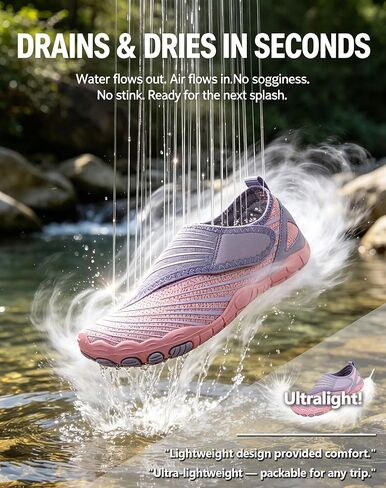 Water Shoes for Women Men – Wide Toe Box Walking Hiking Water Shoes Lightweight Breathable Quick-Dry Non-Slip Easy Slip-On in Saudi Arabia