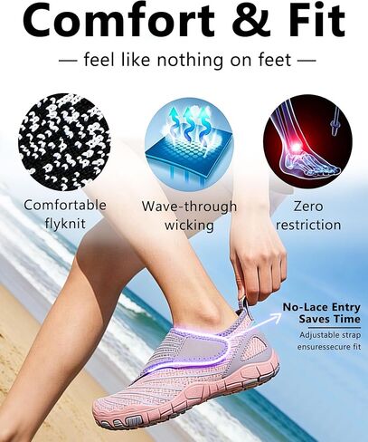 Water Shoes for Women Men – Wide Toe Box Walking Hiking Water Shoes Lightweight Breathable Quick-Dry Non-Slip Easy Slip-On in Saudi Arabia