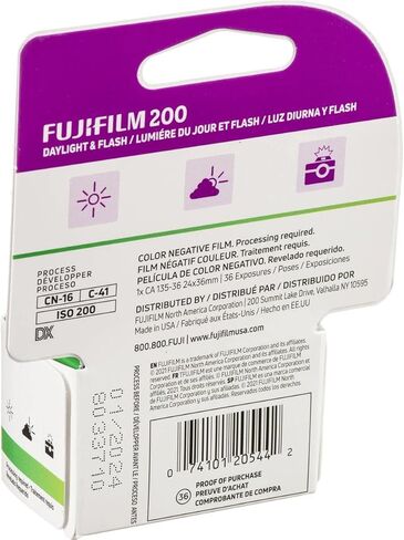 فيلم Fujifilm s5mm Color Negative Roll Film، 200 ISO، 36 تعريضًا (10 عبوات) مع حقيبة كاميرا Slinger in Kuwait