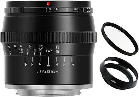 TTArtisan 50 مم F1.2 APS-C فتحة كبيرة رئيسية ثابتة التركيز اليدوي عدسات تركيز سوداء لكاميرا Nikon Z Mount مثل Z6 Z7 Z6II MarkII Z7II Zfc in Kuwait