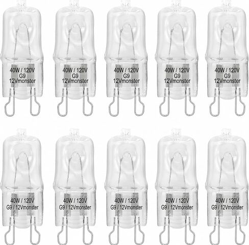 10 عبوات من العدسات الشفافة الكريستالية 40 وات Q40/G9/CL/120V G9 JCD 40 وات 120 فولت T4 JD نوع هالوجين منزل عقد ضوء لمبة معلقة قلادة لهجة نوع بقعة أسفل مصباح الثريا الشمعدان تركيبات الإضاءة in Kuwait