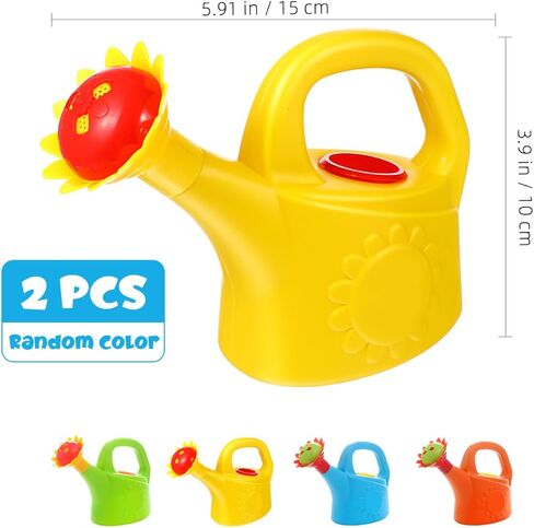 NUOBESTY 2 Pack Kids Watering Can Bath Toys, Plastic Chicken Water Pail for Toddler Gardening, Beach Sand Play & Bathtub Fun, Cute Animal Watering Pot for Outdoor Indoor (Random Color) in Kuwait