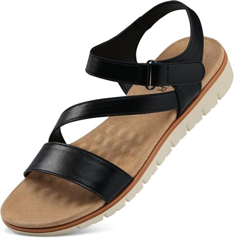 SHIBEVER Flat Sandals for Women Dressy: Comfortable Summer Ankle Strap Womens Sandal Open Toe Shoes in Saudi Arabia