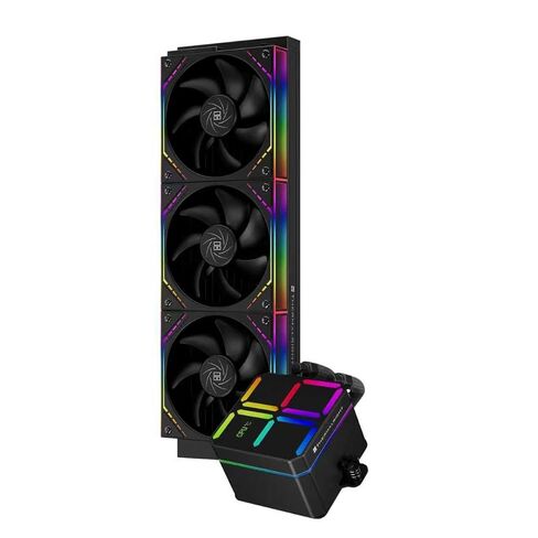 Thermalright Magic Qube 360 ARGB Black CPU Liquid Cooler,360 Aio CPU Cooler, Triple TL-M12Q PWM Fans,Digital Display Screen Cold Head,for AM4/AM5,Intel LGA1851/1700/1150/1151/1200 in Saudi Arabia