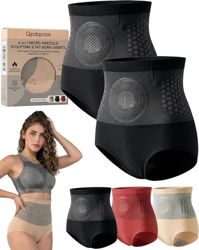 4-in-1 Micro-Particle Sculpting & Fat-Burn Shorts, Thermogenic Fat-Burning Seamless Sculpting Yoga Shorts for Women ﻿ in Saudi Arabia