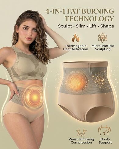4-in-1 Micro-Particle Sculpting & Fat-Burn Shorts, Thermogenic Fat-Burning Seamless Sculpting Yoga Shorts for Women ﻿ in Saudi Arabia