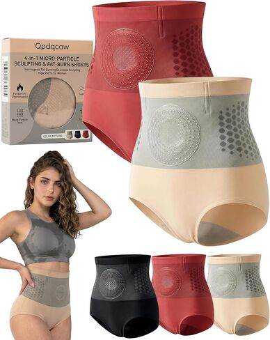 4-in-1 Micro-Particle Sculpting & Fat-Burn Shorts, Thermogenic Fat-Burning Seamless Sculpting Yoga Shorts for Women ﻿ in Saudi Arabia