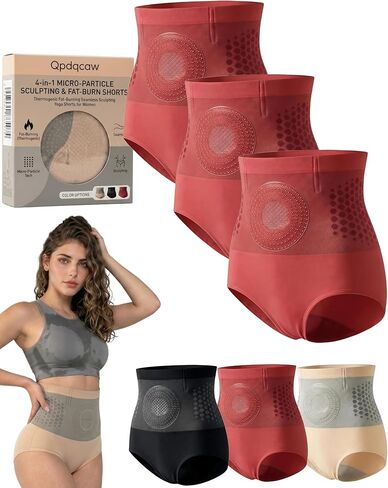 4-in-1 Micro-Particle Sculpting & Fat-Burn Shorts, Thermogenic Fat-Burning Seamless Sculpting Yoga Shorts for Women ﻿ in Saudi Arabia