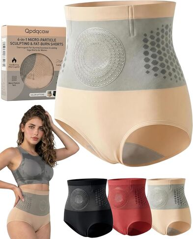 4-in-1 Micro-Particle Sculpting & Fat-Burn Shorts, Thermogenic Fat-Burning Seamless Sculpting Yoga Shorts for Women ﻿ in Saudi Arabia