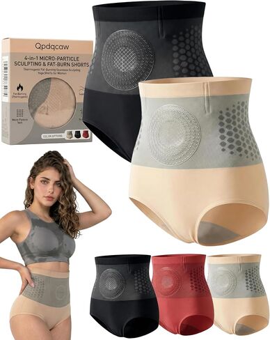4-in-1 Micro-Particle Sculpting & Fat-Burn Shorts, Thermogenic Fat-Burning Seamless Sculpting Yoga Shorts for Women ﻿ in Saudi Arabia