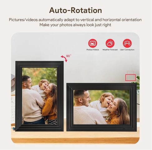 10.1 Inch WiFi Digital Picture Frame,Encrypted & Private Photo/Video Sharing,IPS Touch Screen, 16GB Invite Unlimited Family via Uhale App,Gift for Mother's Day, Parents, Grandparents in Kuwait