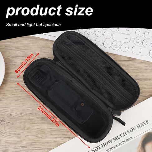 Carrying Case for DJI OSMO Pocket 3, Portable Storage Bag Zipper Case with Wrist Strap Protective Practical Camera Accessories in Kuwait